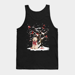 Rottweiler Scarf Cardinal Snow Christmas Tank Top